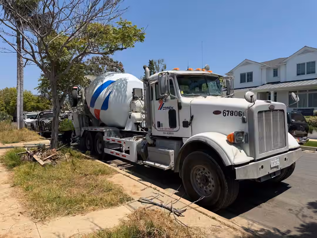 First mixer arriving