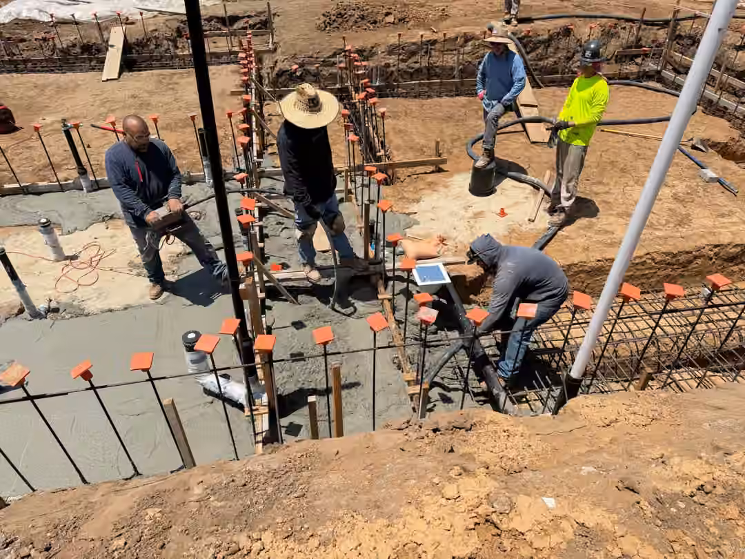 Placing concrete