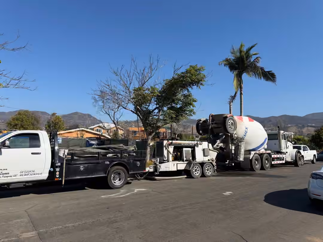 Pump and mixer on the street
